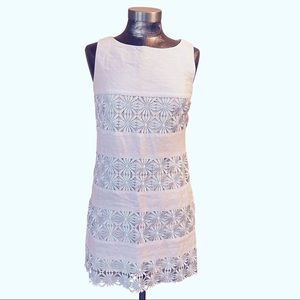 Laundry by Shelli Segal White Lace Sleeveless Mini Dress